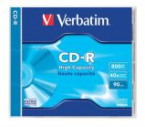 VERBATIM CD-R lemez, 800MB, 90min, 40x, 1 db, norml tok, VERBATIM