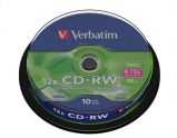 VERBATIM CD-RW lemez, jrarhat, SERL, 700MB, 8-10x, 10 db, hengeren VERBATIM