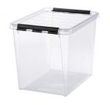 SMARTSTORE Manyag troldoboz, 25 liter, fekete fogantykkal, SMARTSTORE 