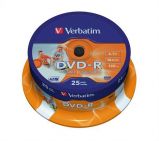 VERBATIM DVD-R lemez, nyomtathat, matt, ID, 4,7GB, 16x, 25 db, hengeren, VERBATIM