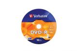 VERBATIM DVD-R lemez, 4,7GB, 16x, 10 db, zsugor csomagols, VERBATIM
