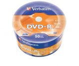 VERBATIM DVD-R lemez, 4,7GB, 16x, 50 db, zsugor csomagols, VERBATIM