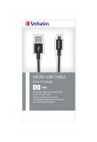 VERBATIM USB kbel, USB - micro USB, 1 m, VERBATIM, fekete