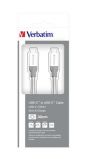 VERBATIM USB kbel, USB-C 3.1 - USB-C, 30 cm, VERBATIM, ezst