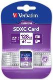 VERBATIM Memriakrtya, SDXC, 128GB, CL10/U1, 90/10 MB/s, VERBATIM 