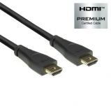 ACT HDMI Premium Certified Locking v2.0 HDMI-A male - HDMI-A male cable 0, 9m Black