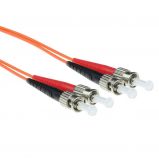 ACT LSZH Multimode 50/125 OM2 fiber cable duplex with ST connectors 0, 5m Orange