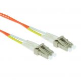 ACT LSZH Multimode 50/125 OM2 fiber cable duplex with LC connectors 0, 5m Orange