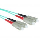 ACT LSZH Multimode 50/125 OM3 fiber cable duplex with SC connectors 0, 5m Blue