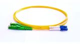 ACT LSZH Singlemode 9/125 OS2 fiber cable duplex with E2000/APC and LC/UPC connectors 0, 5m Yellow