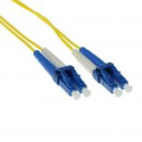 ACT LSZH Singlemode 9/125 OS2 fiber cable duplex with LC connectors 0, 5m Yellow