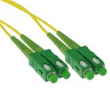 ACT LSZH Singlemode 9/125 OS2 fiber cable duplex with SC/APC connectors 1m Yellow