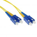 ACT LSZH Singlemode 9/125 OS2 fiber cable duplex with SC connectors 1m Yellow
