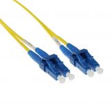 ACT LSZH Singlemode 9/125 OS2 short boot fiber cable duplex with LC connectors 1m Yellow
