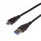 Akyga USB 3.1 type C / USB A cable 1m Black