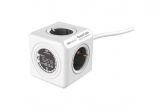 Allocacoc PowerCube Extended Monitor 1, 5m White/Grey