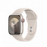 Apple Watch S9 Cellular 41mm Starlight Alu Case with Starlight Sport Band S/M