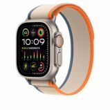 Apple Watch Ultra 2 Cellular 49mm Titanium Case with Orange/Beige Trail Loop M/L