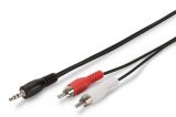 Digitus Audio adapter cable,  stereo 3, 5mm - 2x RCA