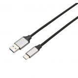Avax CB301G STEELY USB-A - Type-C 60W 1, 5m Cable Black/Grey