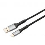 Avax CB401G STEELY USB-A - Lightning 20W 1, 5m Cable Black/Grey
