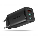 AXAGON ACU-DPQ65 GaN Wall Charger 3 port (USB+dual USB-C),  PD3.0/QC4+/F