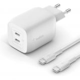 Belkin Boost Charge Pro Dual port USB-C GaN charger,  PPS 65W and USB-C to USB-C cable