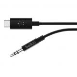 Belkin RockStar 3.5mm Audio Cable with USB-C Connector 0, 91m Black