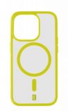 Cellularline Pop Mag Back Cover with Magsafe Support for Apple iPhone 15 Pro,  Clear/Lime