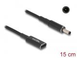 DeLock Adapter cable for Laptop Charging Cable USB Type-C female to Dell 4, 5x3, 0mm male 15cm Black