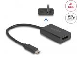 DeLock Adapter DisplayPort female to USB Type-C male (DP Alt Mode) 4K with PD 85W Black