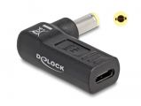 DeLock Adapter for Laptop Charging Cable USB Type-C female to 5.5 x 2.5 mm male 90 angled Black