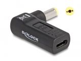 DeLock Adapter for Laptop Charging Cable USB Type-C female to Acer 5.5 x 1.7mm male 90 angled Black