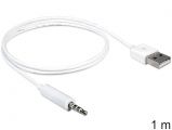 DeLock Cable USB-A male > Stereo jack 3.5 mm male 4 pin IPod Shuffle 1m