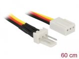 DeLock Fan Power Cable 3 pin male to 3 pin female 60cm