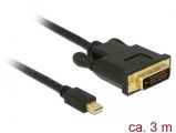 DeLock Mini Displayport 1.1 male > DVI-D (Single Link) male 3m Cable