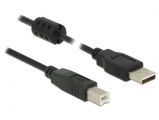 DeLock USB2.0 Type-A male > USB2.0 Type-B male 1m kbel Black