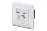 Digitus CAT6 Wall Outlet Shielded 2xRJ45 Pure White