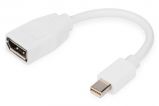 Digitus DisplayPort adapter cable mini DP - DP 0, 15m White