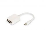 Digitus DisplayPort adapter cable mini DP - HD15 M/F 0, 15m White