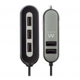 Ewent EW1355 5-Port USB Car charger 10.8A Black