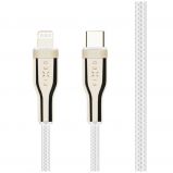 FIXED Braided Cable USB-C/Lightning,  0, 5m,  white
