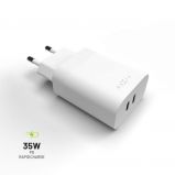 FIXED Dual USB-C Travel Charger 35W,  Fehr