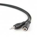 Gembird 3.5 mm stereo audio extension cable,  1, 5m Black