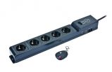Gembird Remote controlled 5 socket surge protector