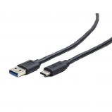 Gembird USB 3.0 AM to Type-C cable Black