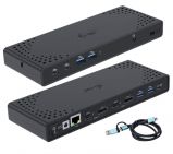 I-TEC USB 3.0/USB-C/Thunderbolt 3 Dual Display Docking Station Gen2+Power Delivery 100W Black
