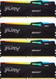 Kingston 128GB DDR5 5200MHz Kit(4x32GB) Fury Beast RGB Black