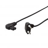 Logilink Power cord Euro male 90 to IEC C7 female 90 0.75m Black