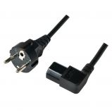 Logilink Power cord safety plug to IEC C13 female 90 3m Black